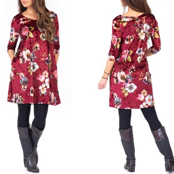 Dresses & Skirts - Women’s Cross Back Dress with Fleece Leggings